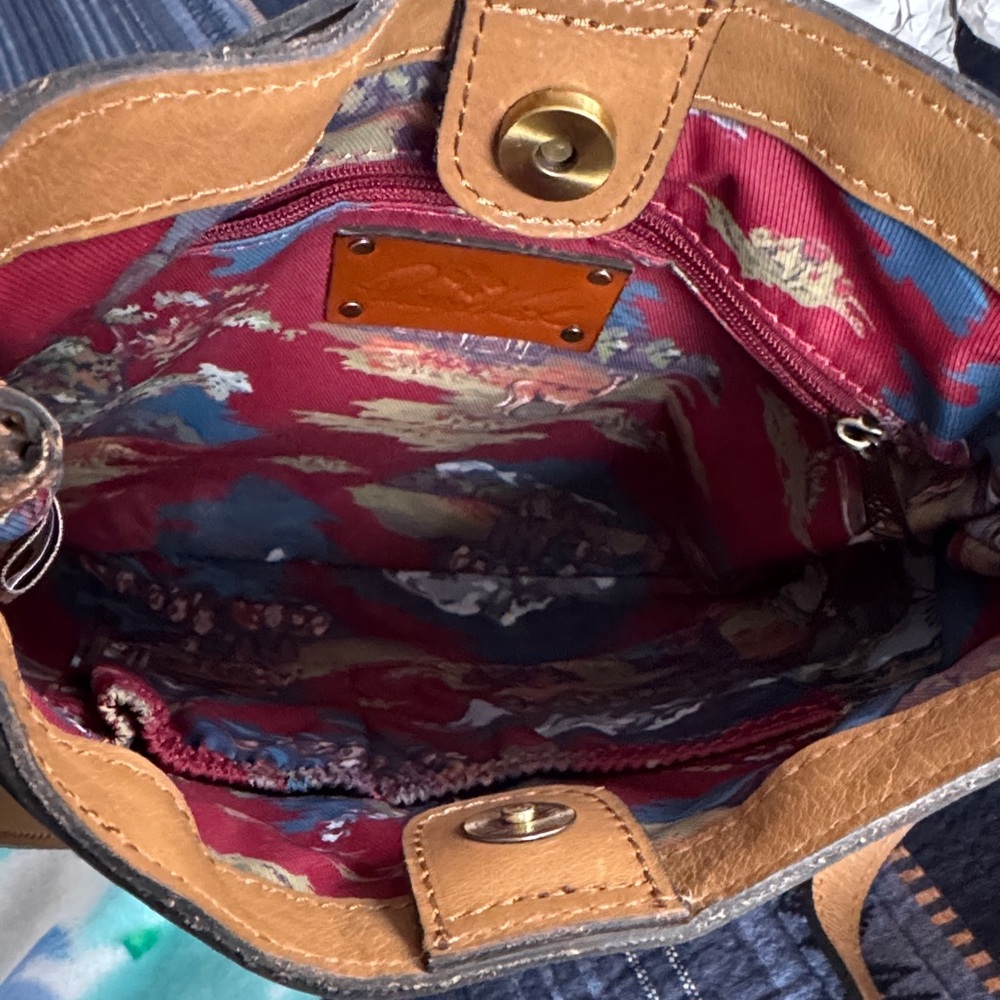 Patricia Nash Nubuck Collection Tan Leather Shoulder Bag. New - Picture 7 of 16
